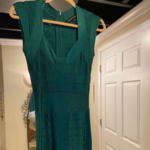 Emerald green bandage dress in new condition